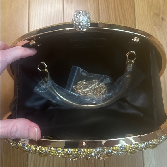 Ramla Gold Hand Made Evening Bag NEW - Picture 6 of 6